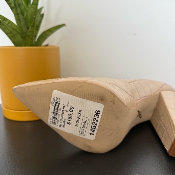 Brian Atwood nude leather croc Odessa platform high heel pumps - size 9 NWT - Picture 5 of 5